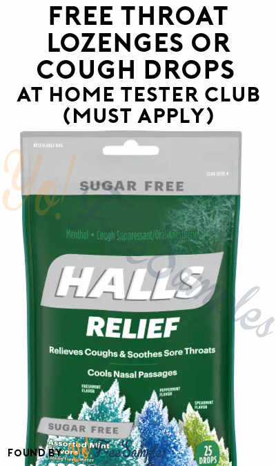 FREE Throat Lozenges or Cough Drops At Home Tester Club (Must Apply)