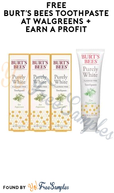FREE Burt’s Bees Toothpaste at Walgreens + Earn A profit (Rewards Card + Ibotta Required)
