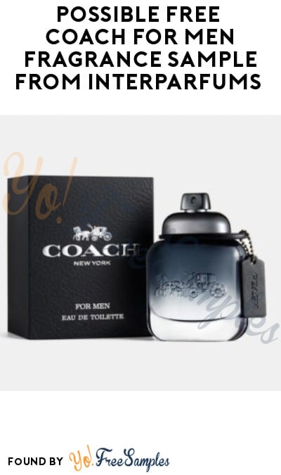 Possible FREE Coach for Men Fragrance Sample from Interparfums (Facebook Required)