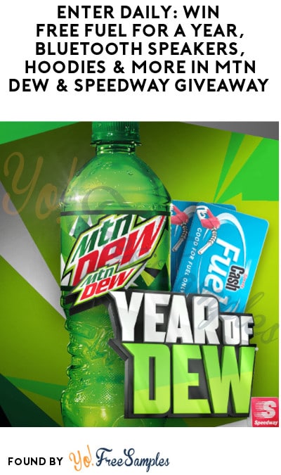 Enter Daily: Win FREE Fuel for a Year, Bluetooth Speakers, Hoodies & More in MTN Dew & Speedway Giveaway (Select States Only)