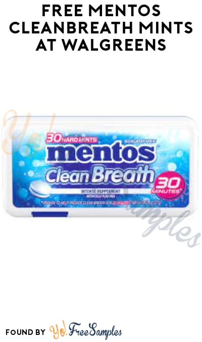 FREE Mentos CleanBreath Mints at Walgreens (Rewards Required)