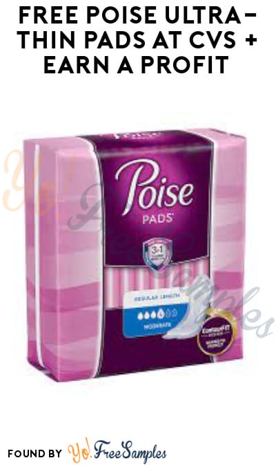 FREE Poise Ultra-Thin Pads at CVS + Earn A Profit (Account/ Coupon & Ibotta Required)
