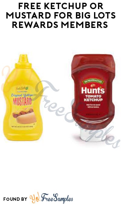 FREE Ketchup or Mustard for Big Lots Rewards Members
