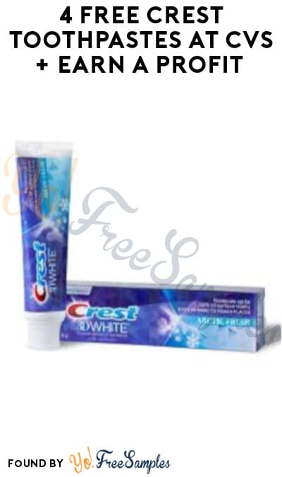 4 FREE Crest Toothpastes at CVS + Earn A Profit (Account/ Coupon Required)