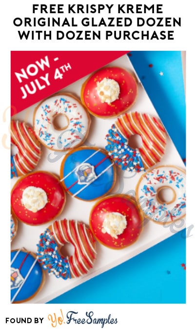 FREE Krispy Kreme Original Glazed Dozen with Dozen Purchase (Online & In-Stores)