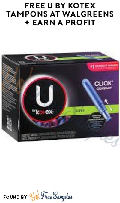 FREE U by Kotex Tampons at Walgreens + Earn A Profit (Ibotta, Fetch Rewards & Coupon Required)
