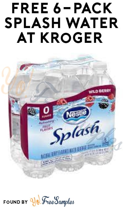 FREE 6-Pack Splash Water at Kroger (Coupon Required)