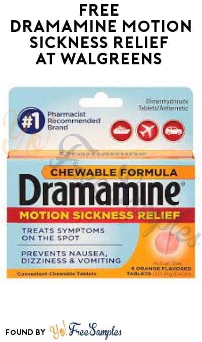 FREE Dramamine Motion Sickness Relief at Walgreens (Account/ Coupon & Ibotta Required)