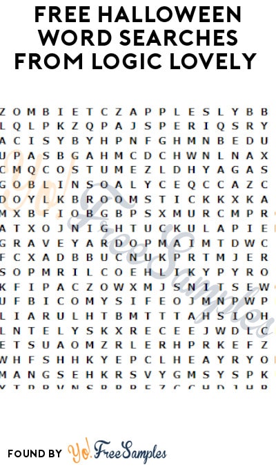 FREE Halloween Word Searches from Logic Lovely