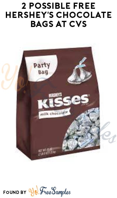 2 Possible FREE Hershey’s Chocolate Bags at CVS (App/ Coupon Required)