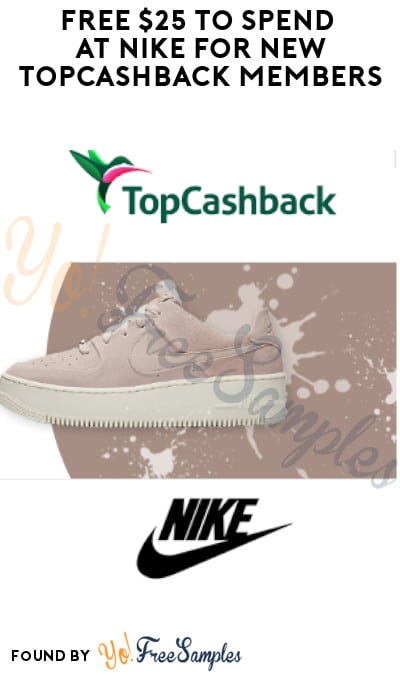 FREE $25 to Spend at Nike for New TopCashback Members