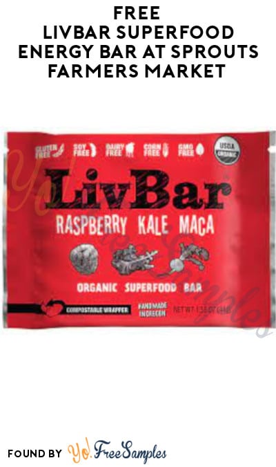 FREE LivBar Superfood Energy Bar at Sprouts Farmers Market (App/ Coupon Required)