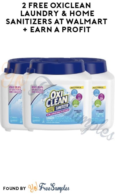 2 FREE OxiClean Laundry & Home Sanitizers at Walmart + Earn A Profit (Swagbucks, Shopkick & Checkout51 Required)