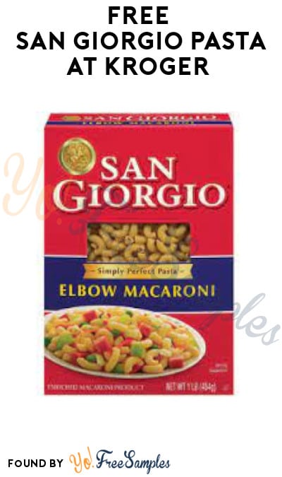 FREE San Giorgio Pasta at Kroger (Account/ Coupon Required)