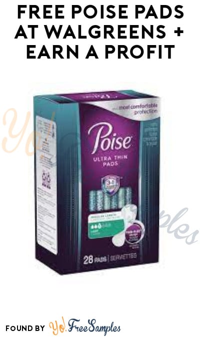FREE Poise Pads at Walgreens + Earn A Profit (Account/ Coupon & Shopkick Required)