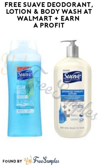 FREE Suave Deodorant, Lotion & Body Wash at Walmart + Earn A Profit (Shopkick Required)