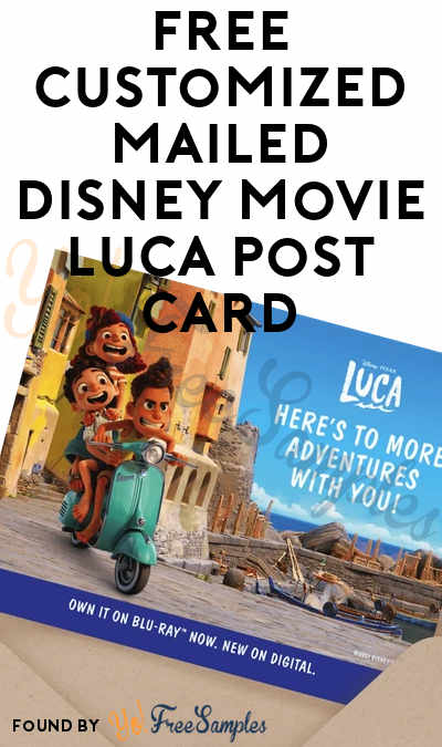 FREE Customized Mailed Disney Movie Luca Post Card