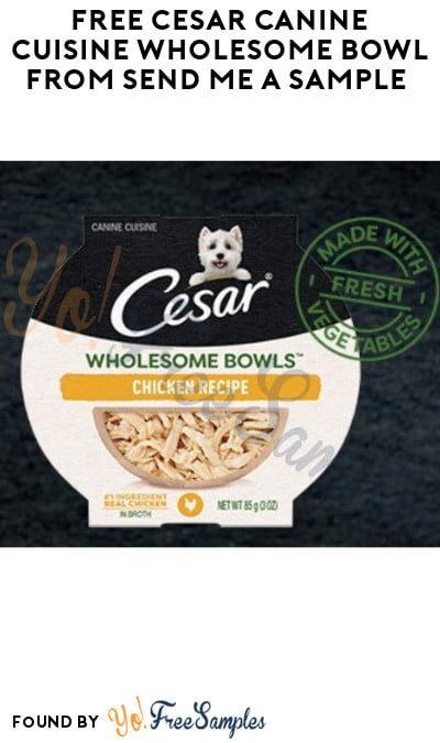 FREE Cesar Canine Cuisine Wholesome Bowl from Send Me A Sample (Google Assistant or Alexa Required)