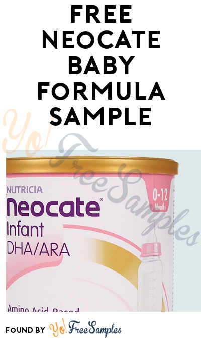 FREE Neocate Baby Formula Sample