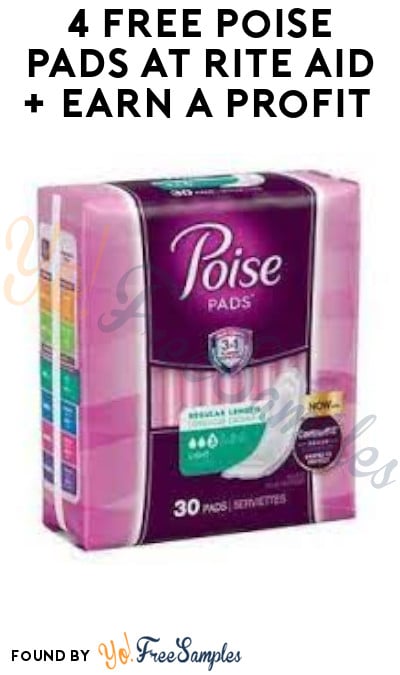 4 FREE Poise Pads at Rite Aid + Earn A Profit (Account & Coupon Required)
