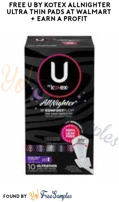 FREE U by Kotex AllNighter Ultra Thin Pads at Walmart + Earn A Profit (Coupon, Ibotta & Fetch Rewards Required)
