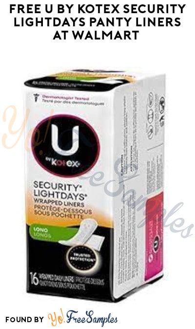 FREE U by Kotex Security Lightdays Panty Liners at Walmart (Fetch Rewards Required)
