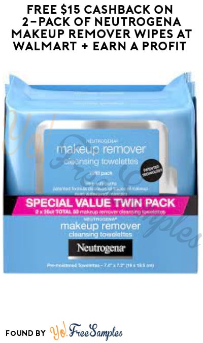 FREE $15 Cashback on 2-Pack of Neutrogena Makeup Remover Wipes at Walmart + Earn A Profit (New TopCashback Members)