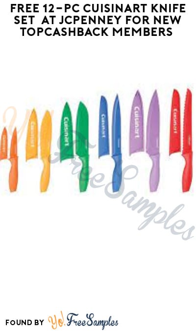 FREE 12-Pc Cuisinart Knife Set at JCPenney for New TopCashback Members