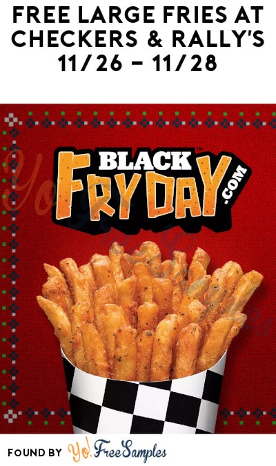 FREE Large Fries at Checkers & Rally’s 11/26 – 11/28 (Coupon Required)