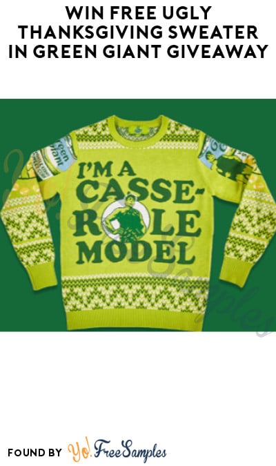 Win FREE Ugly Thanksgiving Sweater in Green Giant Giveaway