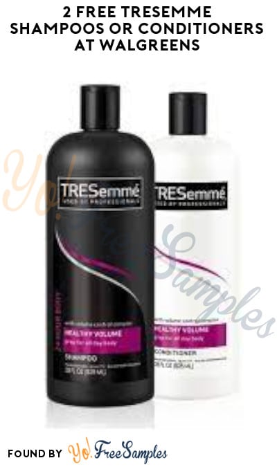 2 FREE Tresemme Shampoos or Conditioners at Walgreens (Rewards/ Coupon Required)