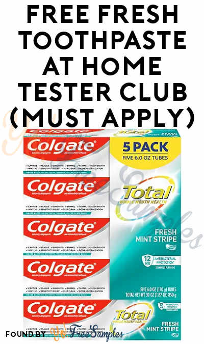 FREE Fresh Toothpaste At Home Tester Club (Must Apply)