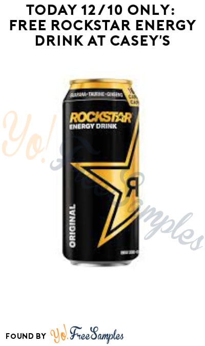Today 12/10 Only: FREE Rockstar Energy Drink at Casey’s (Select Areas + Rewards/ Coupon Required)
