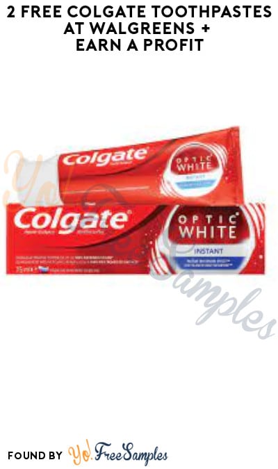 2 FREE Colgate Toothpastes at Walgreens + Earn A Profit (Rewards/ Coupons Required)