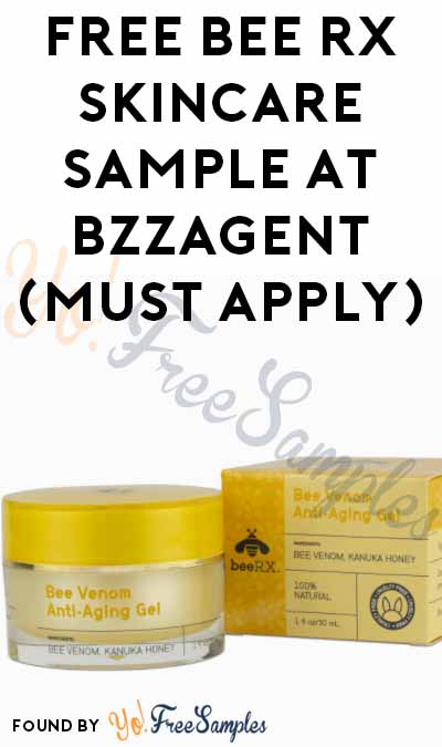 FREE Bee Rx Skincare Sample At BzzAgent (Must Apply)