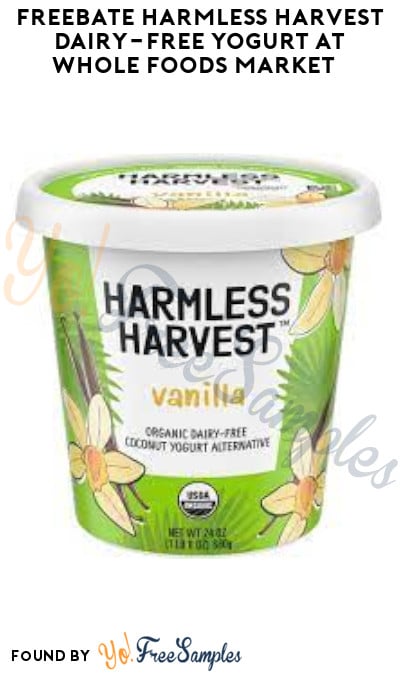 FREEBATE Harmless Harvest Dairy-Free Yogurt at Whole Foods Market (Ibotta Required)