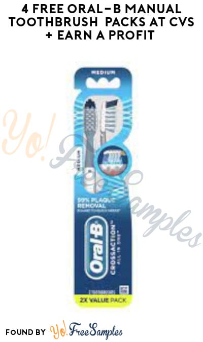 4 FREE Oral-B Manual Toothbrush Packs at CVS + Earn A Profit (Account/App Required)