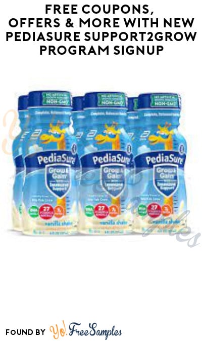 FREE Coupons, Offers & More with New PediaSure Support2Grow Program Signup