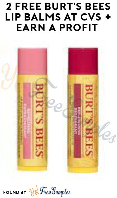 2 FREE Burt’s Bees Lip Balms at CVS + Earn A Profit (Account/ Coupon Required)