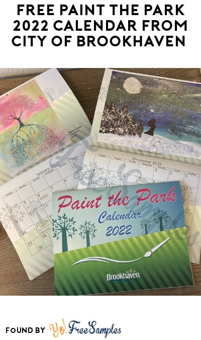 FREE Paint The Park 2022 Calendar from City of Brookhaven (Email Required)