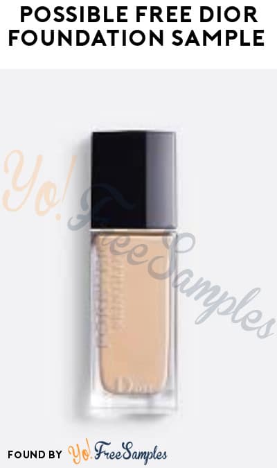 Possible FREE Dior Foundation Sample (Facebook/ Instagram Required)