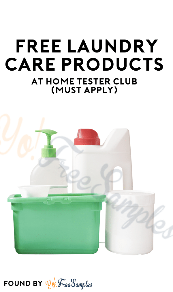 FREE Laundry Care Products At Home Tester Club (Must Apply)