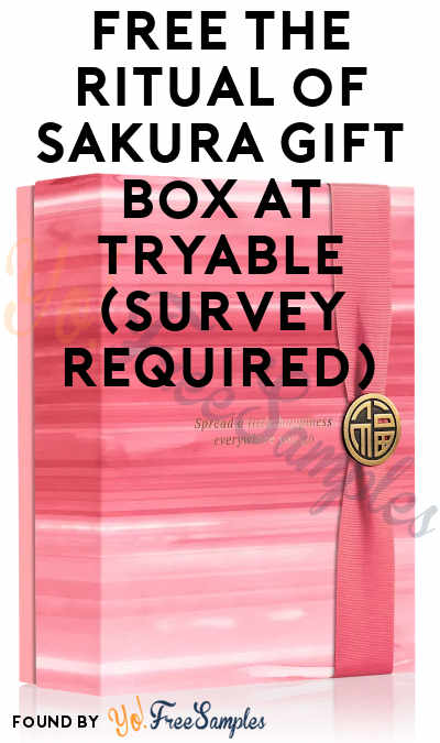 FREE The Ritual of Sakura Gift Box At Tryable (Survey Required)