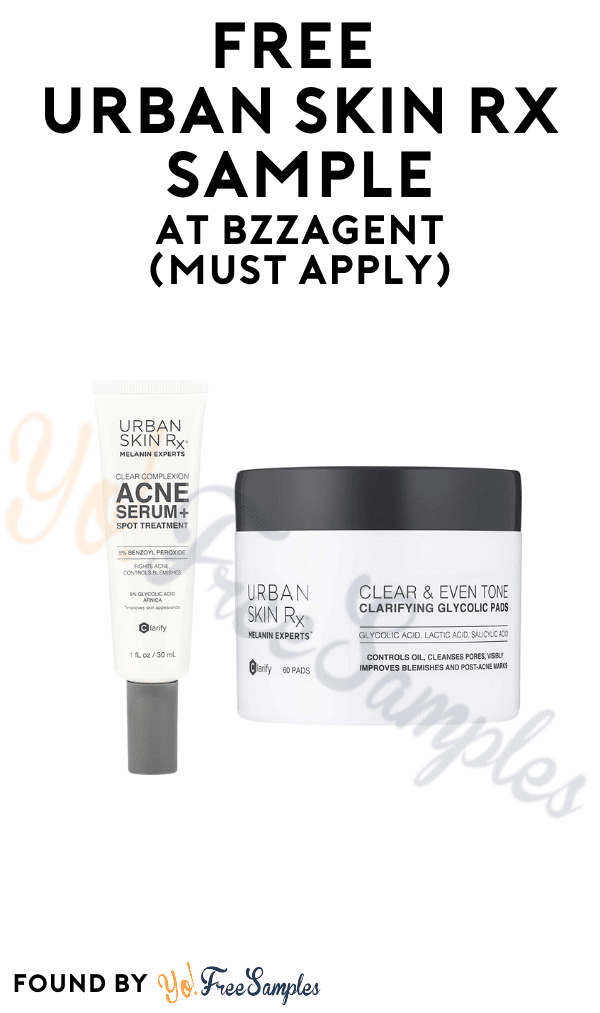 FREE Urban Skin Rx Sample At BzzAgent (Must Apply)