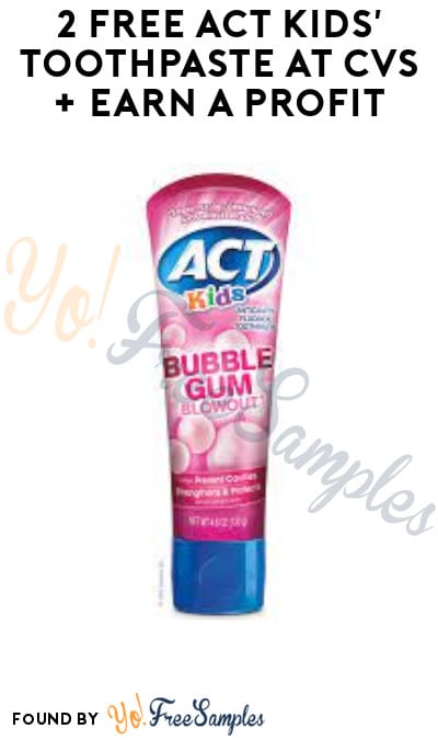 2 FREE ACT Kids’ Toothpaste at CVS + Earn A Profit (Rewards & Coupons Required)