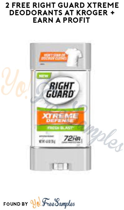 2 FREE Right Guard Xtreme Deodorants at Kroger + Earn A Profit (Clearance, Coupon & Ibotta Required)