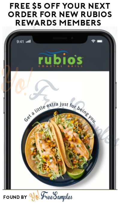 FREE $5 Off Your Next Order for New Rubios Rewards Members