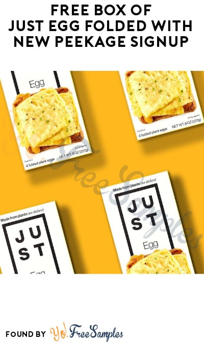 FREE Box of Just Egg Folded with New Peekage Signup (App Required)