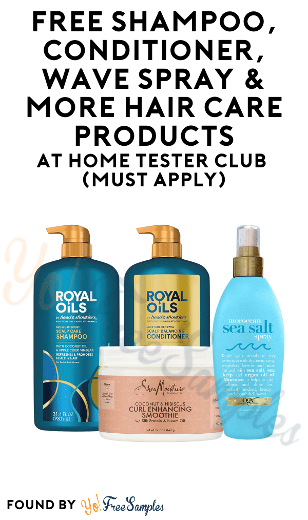 FREE Shampoo, Conditioner, Wave Spray & More Hair Care Products At Home Tester Club (Must Apply)
