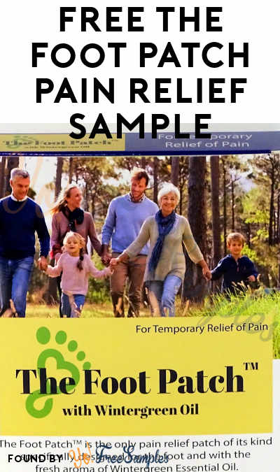 FREE The Foot Patch Pain Relief Sample